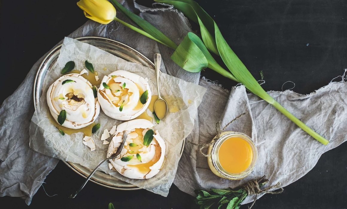 Mini Lemon Curd Pavlovas & Pinot Gris Reserve A Light and Airy Dessert for summer