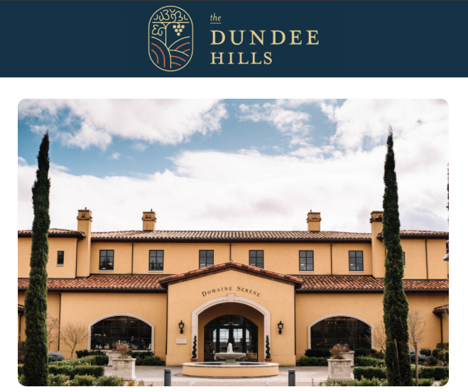 Screenshot 2026-08-26 at 8.31.59 AM A photo of the Dundee Hills Winery Association logo with Domain Serene Winery